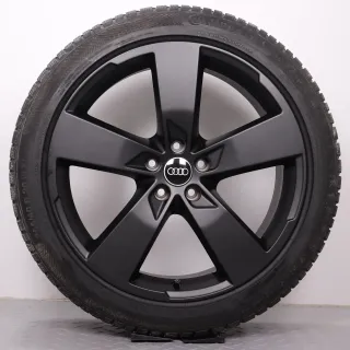 Winterräder 20 Zoll Audi A6 S6 4K C8 Original Felgen schwarz matt 4K0601025K Winterreifen 8-8,5mm DOT23 255/40R20 101W XL AO Continental Winter Contact TS 850 P 5-Arm Design - Bild 2
