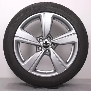 Winterräder 19 Zoll Audi A6 C9 Original Felgen 4P0601025G Winterreifen DOT25 8mm 245/45R19 102W XL R01 Continental Winter Contact TS870P Alufelgen 5-Arm Platingrau RDK - Bild 2