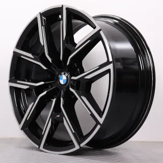 Alufelgen 19 Zoll BMW i4 G26 & 4er Gran Coupe G26 Original Felgen Felgensatz Styling 859M Y-Speiche 8747304 & 8747305 schwarz glanzgedreht 8,5x19ET35 & 9x19ET42 NEU AUFBEREITET - Bild 4