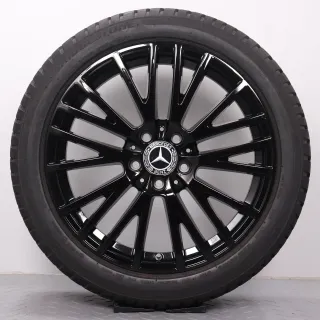 Winterräder 18 Zoll Mercedes-Benz A W177 B W247 CLA-Klasse C118 X118 Original Felgen A1774010600 Winterreifen DOT24&25 6mm 225/45R18 91H MO Bridgestone Blizzak LM001 schwarz glanz - Bild 3