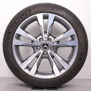 Winterräder 18 Zoll Mercedes C-Klasse W205 S205 C205 A205 Original Felgen A2054012802 & A2054012902 Reifen Michelin & Dunlop 225/45R18 & 245/40R18 RDK - Bild 3