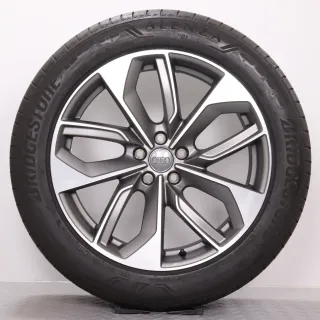 Sommerräder 20 Zoll Audi e-tron GE & Q8 etron Original Felgen 4KE601025 Sommerreifen 255/50R20 109H XL AO Bridgestone Alenza 001 5-Doppelspeichen-Edge-Design Titanoptik AUDI SPORT - Bild 5