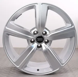 1x Alufelge 20 Zoll Audi e-tron Q8 & etron GE Original Einzelfelge Ersatzfelge 5-Arm-Design 4KE601025S Silber 9x20ET38 5x112 66,6mm - Bild 1