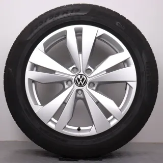 Winterräder 19 Zoll VW ID.4 & ID.5 Original Felgen Loen 11A071499 Winterreifen DOT23 5mm & 4,5-5mm 235/55R19 & 255/50R19 Pirelli Scorpion Winter silber 5x112 - Bild 9