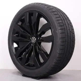 Sommerräder 20 Zoll VW Tiguan II & Allspace Original Felgen Suzuka 5NA601025G Sommerreifen 255/40R20 101Y XL Hankook Ventus S1 EVO3 8,5x20ET38 schwarz glänzend - Bild 6