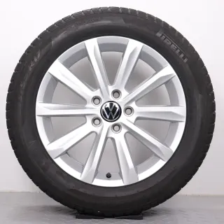 Winterräder 17 Zoll VW Passat 3G B8 Original Felgen 3G0601025C Winterreifen 215/55R17 Helsinki silber 6,5x17ET41 5x112 Alufelgen Winterradsatz - Bild 2