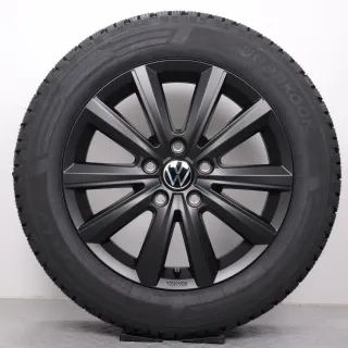 Winterräder 17 Zoll VW T5 T6 T6.1 Original Felgen Merano schwarz matt 7E0071497 Winterreifen 215/60R17 109/107T Hankook RW12 i*cept LV 7x17ET55 5x120 NEU - Bild 5
