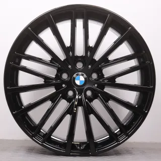 Alufelgen 19 Zoll BMW 5er G30 G31 Original Felgen Felgensatz Styling 635 V-Speiche schwarz glänzend 8x19ET30 & 9x19ET44 5x112 66,6mm NEU DEMO - Bild 7