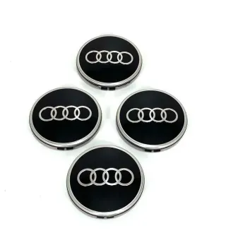 4x Nabenkappen Nabendeckel schwarz Original Audi Emblem Felgen 81A601170 4 Stück - Bild 1