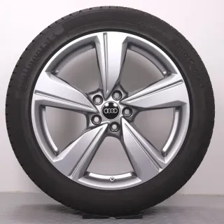 Winterräder 19 Zoll Audi A6 C9 Original Felgen 4P0601025G Winterreifen DOT25 8,5mm 245/45R19 102W XL R01 Continental Winter Contact TS870P Alufelgen 5-Arm Platingrau RDK - Bild 3