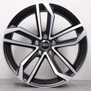 Alufelgen 19 Zoll Audi A4 S4 8W B9 Original Felgen Felgensatz 5-Arm-Sidus 8W0071499 schwarz glanzgedreht 8,5x19ET40 5x112 66,6mm NEU - Bild 4