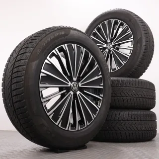 Winterräder 18 Zoll VW Tiguan CT & Tayron R4 Original Felgen 571601025K Winterreifen DOT24 7,5-8mm 235/55R18 104H XL AO Pirelli Sotttotero 3 Napoli 7,5x18ET40 5x112 RDK - Bild 1