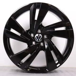 Alufelgen 20 Zoll VW Touareg III CR Original Felgen Felgensatz Nevada 760601025AA schwarz 9x20ET33 5x112 66,6mm NEU DEMO - Bild 5