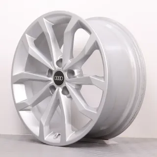 1x Alufelge 18 Zoll Audi A4 S4 8W B9 Original Einzelfelge Ersatzfelge 10-Speichen-V-Design 8W0601025H silber 8x18ET40 5x112 66,6mm - Bild 2
