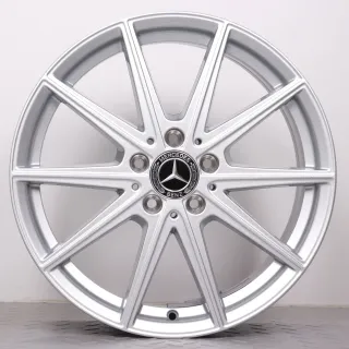 Alufelgen 18 Zoll Mercedes-Benz CLA EQ C174 & Shooting Brake X174 Original Felgen Felgensatz 10-Speichen A1784010000 & A1784010100 silber 7,5x18ET48,4 & 9x18ET67 5x112 66,6mm - Bild 2
