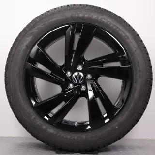 Winterräder 20 Zoll VW Touareg CR Original Felgen 760601025AA Winterreifen DOT23 285/45R20 112V XL AO Goodyear Ultragrip 8 Performance Nevada schwarz glanz 9x20ET33 5x112 - Bild 5
