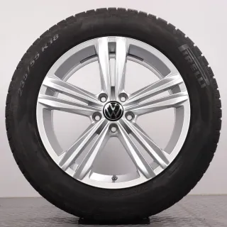 Winterräder 18 Zoll VW Tiguan II & Allspace Original Felgen Sebring 5NA601025M Winterreifen 235/55R18 104H XL AO Pirelli Sottozero Winter 210 Serie 2 4&5mm DOT2721 - Bild 6