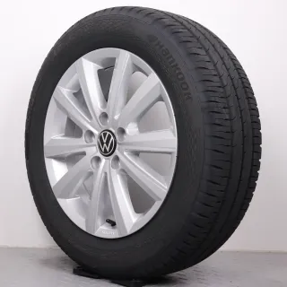 Sommerräder 17 Zoll VW T5 T6 T6.1 Original Felgen Merano 7E0071497A Sommerreifen 215/60R17 109/107T Hankook RA58 Vantra Transit 7x17ET56 5x120 NEU - Bild 6