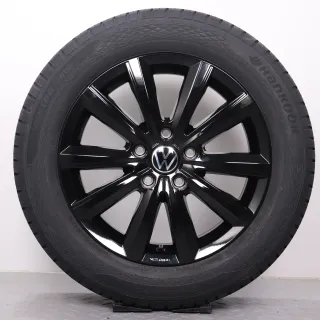 Sommerräder 17 Zoll VW T5 T6 T6.1 Original Felgen Merano schwarz glanz 7E0071497 Sommerreifen 215/60R17 109/107T Hankook RA58 Vantra Transit 7x17ET55 5x120 NEU - Bild 4