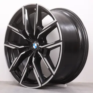 Alufelgen 19 Zoll BMW i4 G26 & 4er Gran Coupe G26 Original Felgen Felgensatz Styling 859M Y-Speiche 8747304 & 8747305 schwarz glanzgedreht 8,5x19ET35 & 9x19ET42 - Bild 9