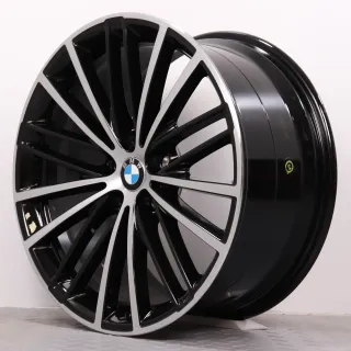 Alufelgen 19 Zoll BMW 5er G30 G31 Original Felgen Felgensatz Styling 635 V-Speiche schwarz glanzgedreht 8x19ET30 & 9x19ET44 5x112 66,6mm NEU DEMO - Bild 8