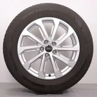Winterräder 18 Zoll Audi Q5 GU Original Felgen 8MA601025Q Winterreifen DOT24 2x 5mm / 2x 6-6,5mm 235/60R18 107H XL R0 Pirelli Scorpion Winter 2 10-Speichen silber 7x18ET34 5x112 - Bild 4