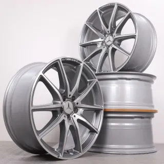 Alufelgen 20 Zoll Mercedes-Benz S-Klasse W222 Original Felgen Felgensatz AMG 10-Speichen A2224014000 & A2224014100 7x21 titangrau 8,5x20ET38 & 9,5x20ET38 5x112 66,6mm - Bild 1