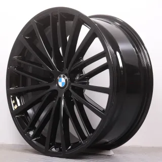 Alufelgen 19 Zoll BMW 5er G30 G31 Original Felgen Felgensatz Styling 635 V-Speiche schwarz glänzend 8x19ET30 & 9x19ET44 5x112 66,6mm NEU DEMO - Bild 4