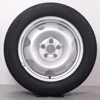 Sommerräder 17 Zoll VW T5 T6 T6.1 Original Felgen 7J5601027 Sommerreifen 215/60R17C 109/107T Hankook RA58 Vantra Transit Stahlfelge silber 7x17ET56 5x120 Stahlfelgen NEU - Bild 2