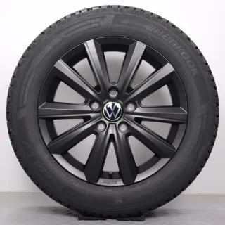Winterräder 17 Zoll VW T5 T6 T6.1 Original Felgen Merano schwarz matt 7E0071497 Winterreifen 215/60R17 109/107T Hankook RW12 i*cept LV 7x17ET55 5x120 NEU - Bild 2