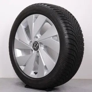 Winterräder 17 Zoll VW Golf 8 VIII Original Felgen Winterreifen 205/50R17 DOT23 6&6,5mm Bridgestone Blizzak LM005 5H0601025B Alufelgen Belmont silber 6,5x17ET46 - Bild 6