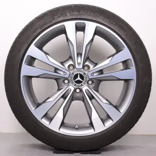 Winterräder 18 Zoll Mercedes C-Klasse W205 S205 C205 A205 Original Felgen A2054012802 & A2054012902 Reifen Michelin 4,5-5 225/45R18 & 245/40R18 RDK - Bild 2