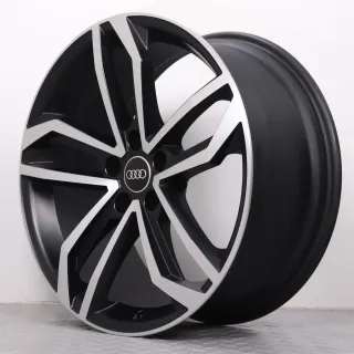 1x Alufelge 19 Zoll Audi A4 S4 8W B9 Original Felge Einzelfelge Ersatz 5-Arm-Sidus 8W0071499 schwarz glanzgedreht 8,5x19ET40 5x112 66,6mm NEU - Bild 2