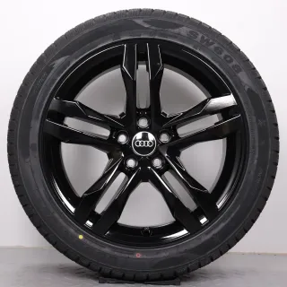 Winterräder 18 Zoll Audi A4 8W B9 Allroad Original Felgen 8W9601025B Winterreifen 245/45R18 100V XL Goodride SW608 5 Paralellspeichen Design Schwarz 7,5x18ET29 - Bild 4