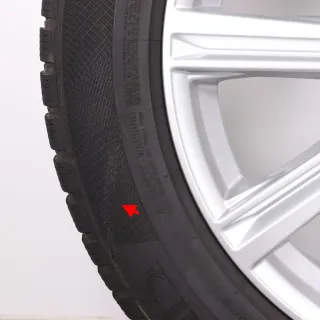 Winterräder 20 Zoll Audi Q8 SQ8 4M Original Felgen 4M8601025T Winterreifen DOT24 6,5-7mm 265/50R20 111H XL AO Continental Winter Contact TS850P 5-V-Speichen-Design - Bild 5