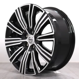 Alufelgen 18 Zoll Volvo V60 S60 R-Design Original Felgen Felgensatz 10 Multi Spoke Black Diamond Cut 31471312 schwarz glanzgedreht 8x18ET42 5x108 63,4mm - Bild 3