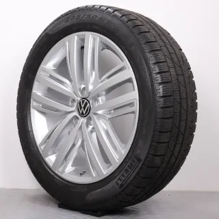Winterräder 19 Zoll VW Tiguan II & Allspace Original Felgen 5NA601025N Winterreifen 5-5,5 & 5,5-6mm 235/50R19 103H XL AO Pirelli Sottozero Serie II Auckland silber RDK - Bild 6