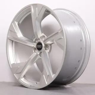 Alufelgen 20 Zoll Audi RS4 8W B9 & RS5 F5 8W Original Felgen Felgensatz 5-Arm-Flag-Design 8W0601025DR silber 9x20ET22 5x112 66,6mm NEU DEMO - Bild 6