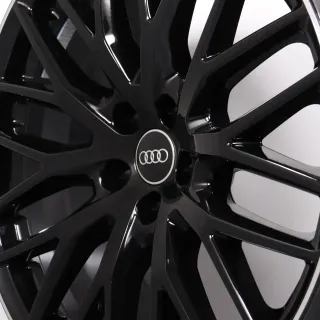 Alufelgen 20 Zoll Audi Q7 SQ7 4M Original Felgen Felgensatz 10-Y-Speichen 4M0601025DR schwarz glanzgedreht 9x20ET28 5x112 66,6mm NEU DEMO - Bild 8