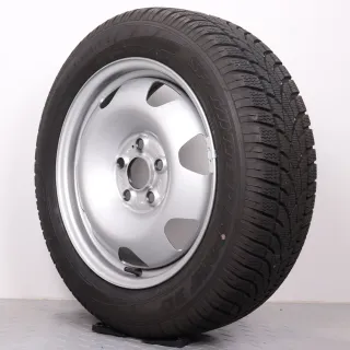 Winterräder 17 Zoll VW T5 T6 T6.1 Original Felgen 7J5601027 Winterreifen 8mm DOT21 215/60R17 104H Dunlop SP Winter Sport 3D Stahlfelge silber 7x17ET56 5x120 Winterradsatz NEUWERTIG - Bild 6