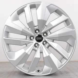1x Alufelge 20 Zoll Audi e-tron S & SQ8 etron GE Original Einzelfelge Ersatzfelge 5-V-Speichen-S-Design 4KE601025N Silber 9x20ET20 5x112 66,6mm - Bild 1