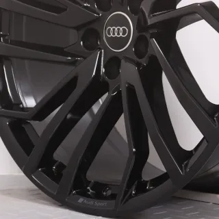 Alufelgen 20 Zoll Audi RS4 8W B9 & RS5 F5 8W Original Felgen Felgensatz 5-Segmentspeichen-Evo-Design 8W0601025FT schwarz glanz 9x20ET22 5x112 66,6mm - Bild 8
