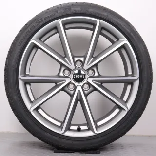 Sommerräder 19 Zoll Audi A4 S4 8W B9 Original Felgen 8W0601025EA Sommerreifen Hankook Ventus S1 EVO2 245/35R19 93Y XL RO1 5-V Speichen AUDI SPORT Titanoptik NEU - Bild 5