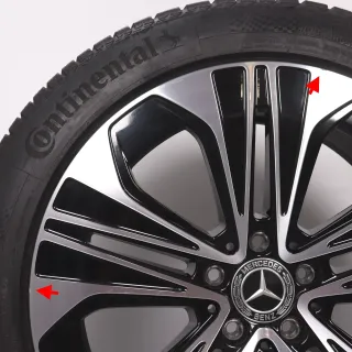 Winterräder 19 Zoll Mercedes-Benz W214 S214 Original Felgen A2144012300 Winterreifen 4-4,5mm DOT23&24 245/45R19 102H XL MO (Mercedes-Original) Continental Winter Contact TS860S - Bild 3