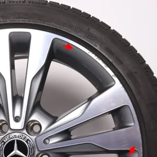 Winterräder 18 Zoll Mercedes C-Klasse W205 S205 C205 A205 Original Felgen A2054012802 & A2054012902 Reifen Michelin 5-5,5 225/45R18 & 245/40R18 RDK - Bild 3