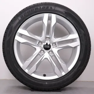 Winterräder 18 Zoll Audi A4 8W B9 Allroad Original Felgen 8W9601025B Winterreifen 245/45R18 100V XL Goodride SW608 5 Paralellspeichen Design Silber 7,5x18ET29 - Bild 4