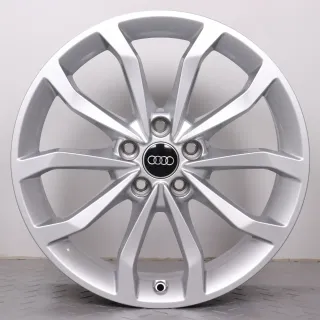 1x Alufelge 18 Zoll Audi A4 S4 8W B9 Original Einzelfelge Ersatzfelge 10-Speichen-V-Design 8W0601025ED silber 7,5x18ET39 5x112 66,6mm - Bild 1