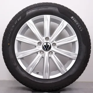 Winterräder 17 Zoll VW Touran II 5T Original Felgen Stockholm 5TA601025D Winterreifen 215/55R17 94H Pirelli Sottozero 3 Seal-Inside - Bild 2