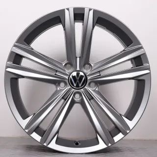 Alufelgen 18 Zoll VW Arteon 3H Original Felgen Felgensatz Sebring 3G8601025N Galvanograu 8x18ET40 5x112 57,1 - Bild 2