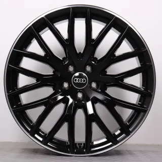Alufelgen 20 Zoll Audi Q7 SQ7 4M Original Felgen Felgensatz 10-Y-Speichen 4M0601025DR schwarz glanzgedreht 9x20ET28 5x112 66,6mm NEU DEMO - Bild 5